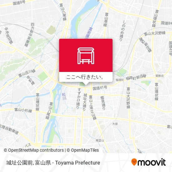 城址公園前地図