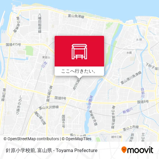 針原小学校前地図