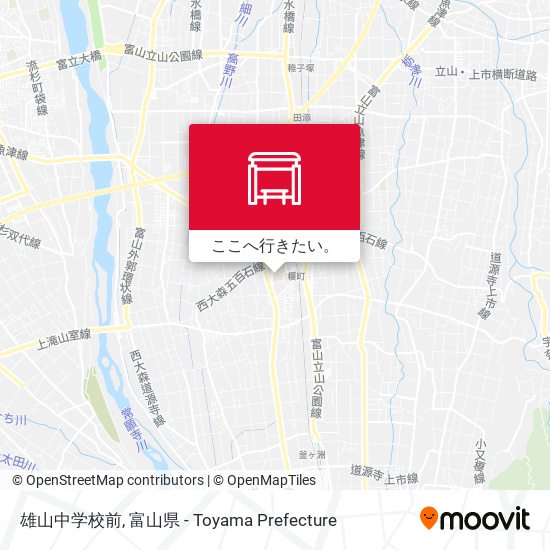雄山中学校前地図
