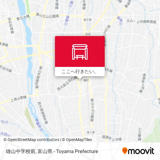 雄山中学校前地図