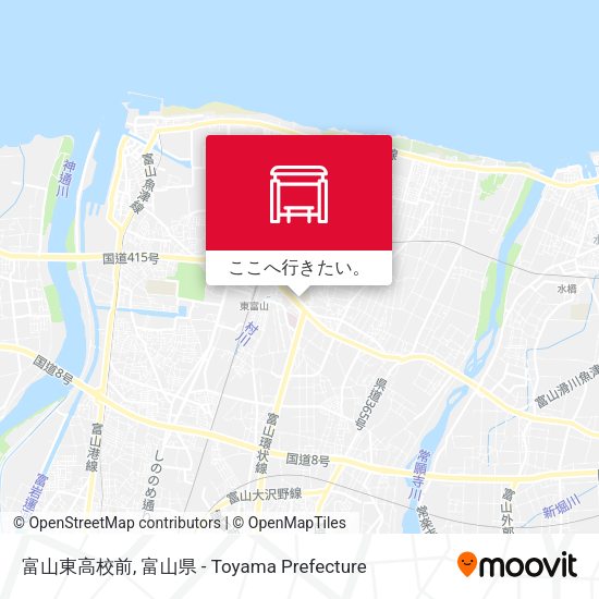 富山東高校前地図