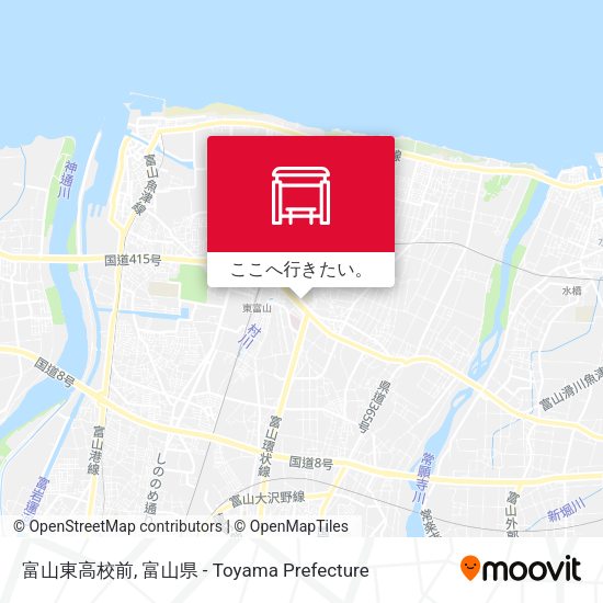 富山東高校前地図