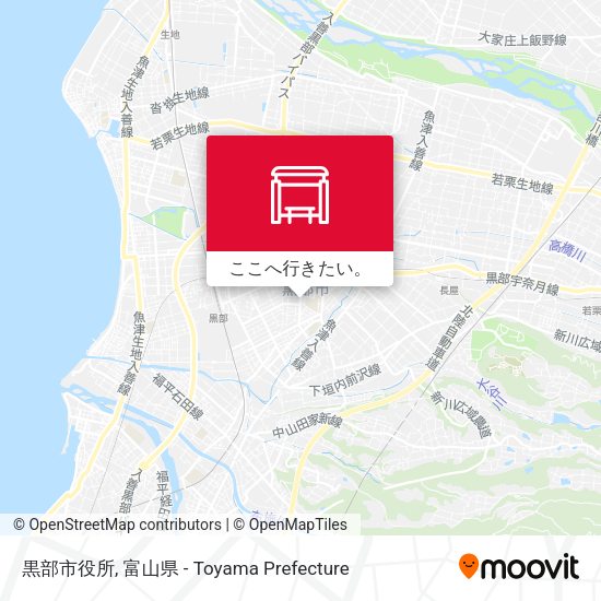 黒部市役所地図