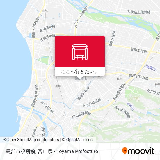 黒部市役所前地図