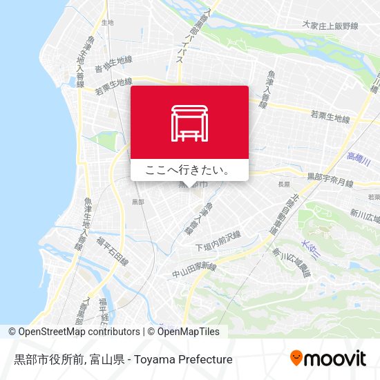 黒部市役所前地図