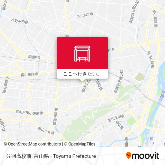 呉羽高校前地図