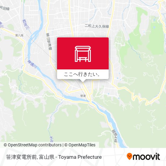笹津変電所前地図