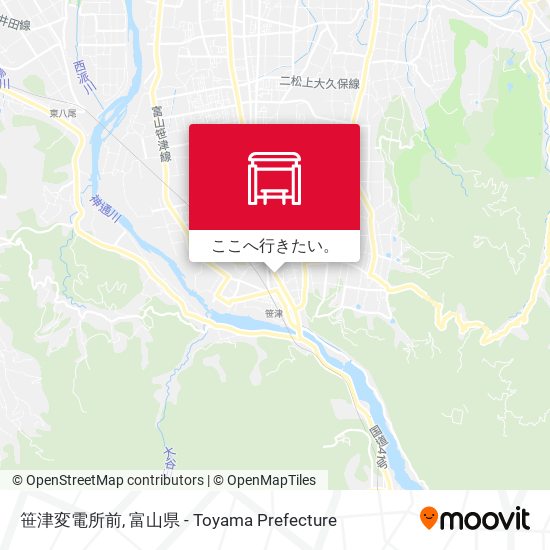 笹津変電所前地図