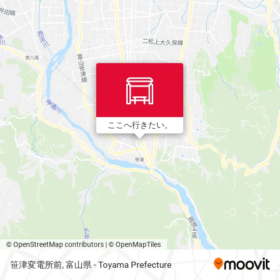 笹津変電所前地図