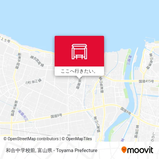和合中学校前地図