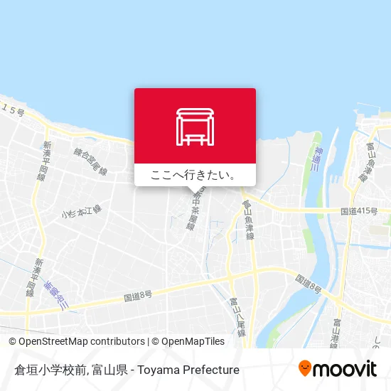 倉垣小学校前地図