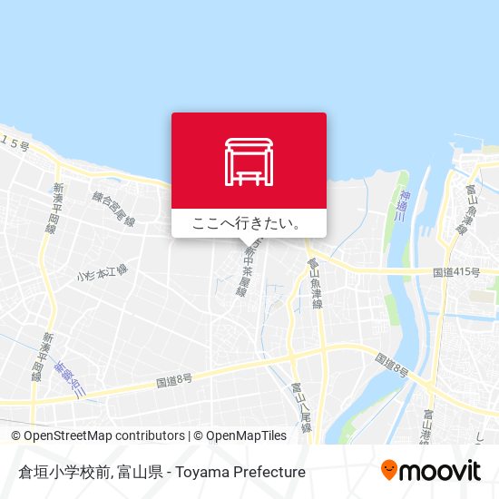 倉垣小学校前地図