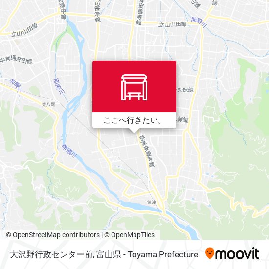 大沢野行政センター前地図