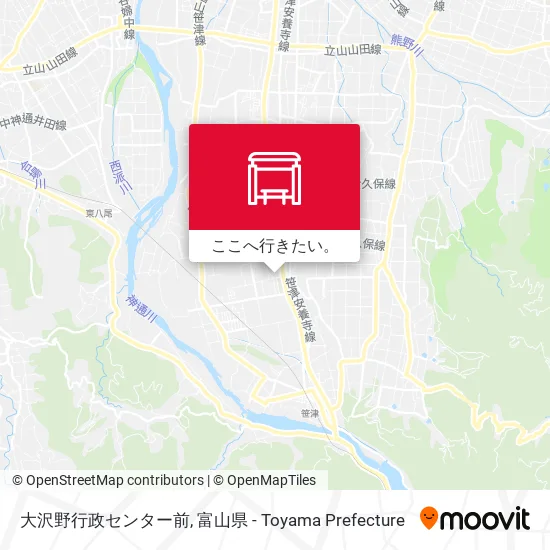 大沢野行政センター前地図