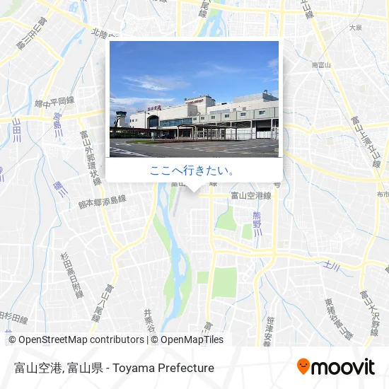 富山空港地図