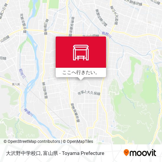 大沢野中学校口地図