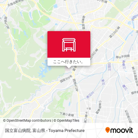 国立富山病院地図