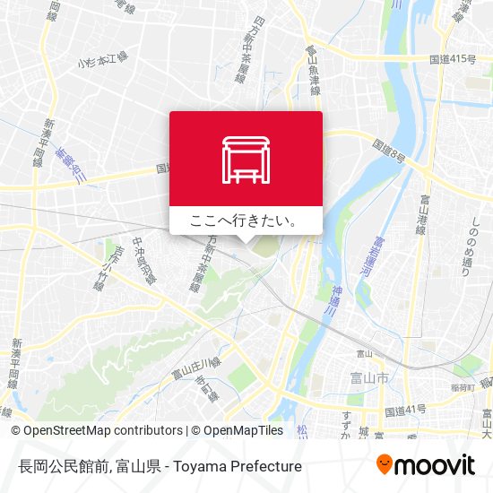 長岡公民館前地図