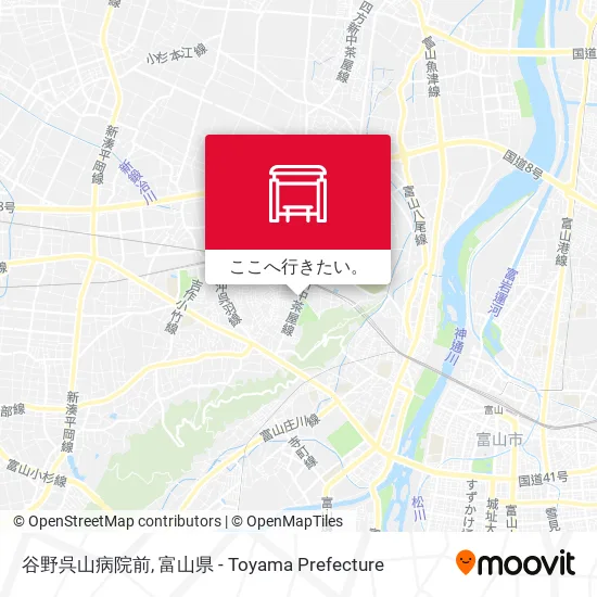 谷野呉山病院前地図