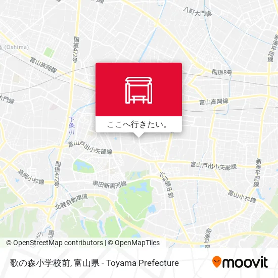 歌の森小学校前地図