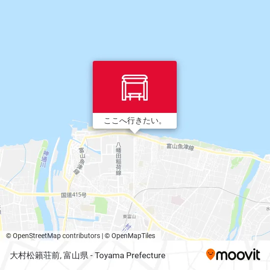 大村松籟荘前地図