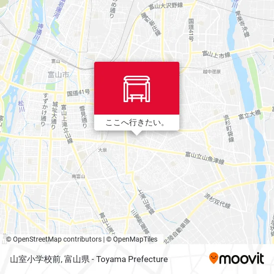 山室小学校前地図