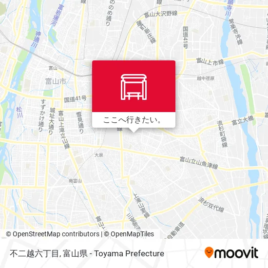 不二越六丁目地図