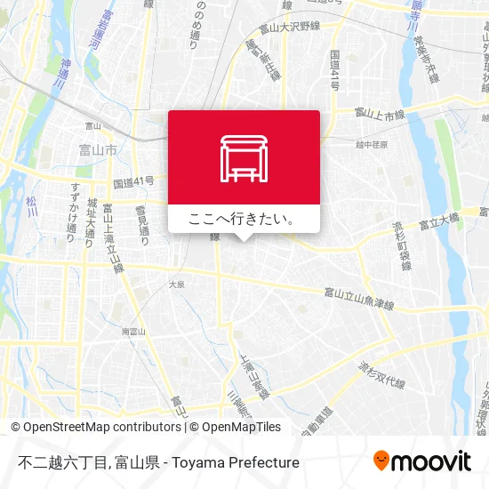 不二越六丁目地図