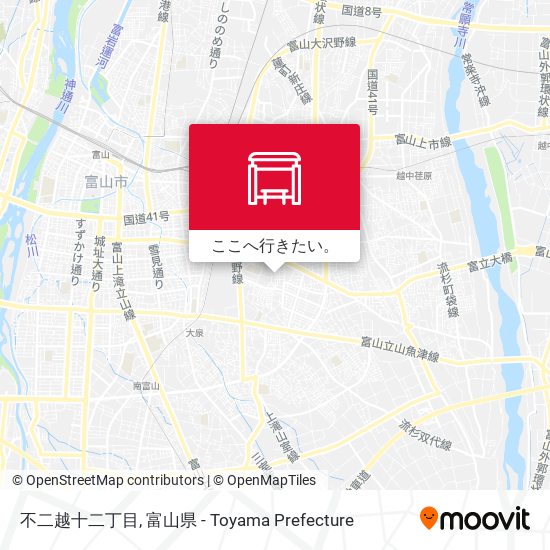 不二越十二丁目地図