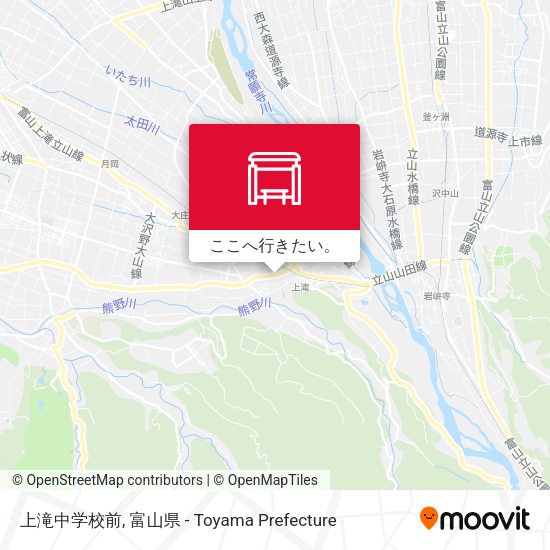 上滝中学校前地図