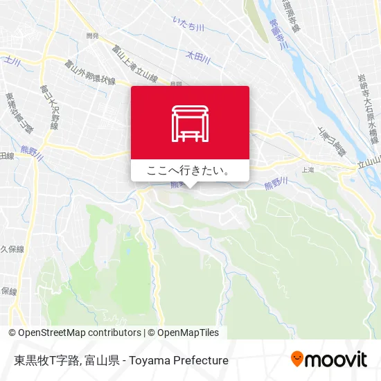 東黒牧T字路地図
