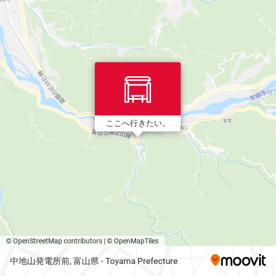 中地山発電所前地図