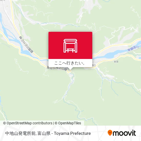 中地山発電所前地図