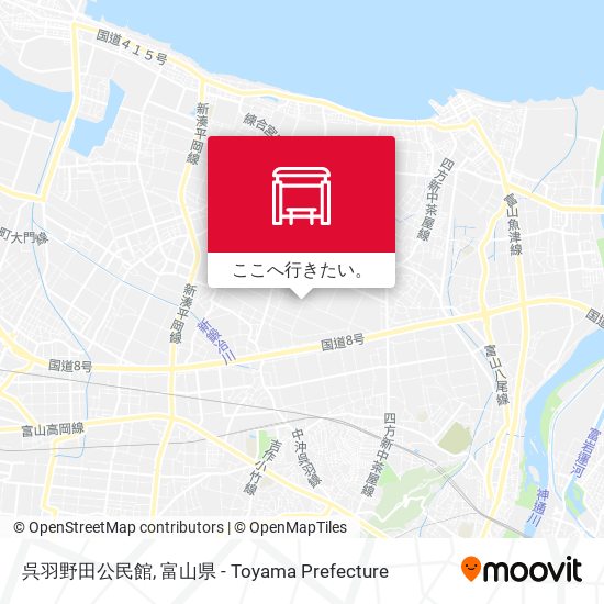呉羽野田公民館地図