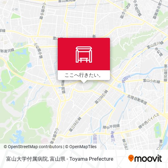 富山大学付属病院地図