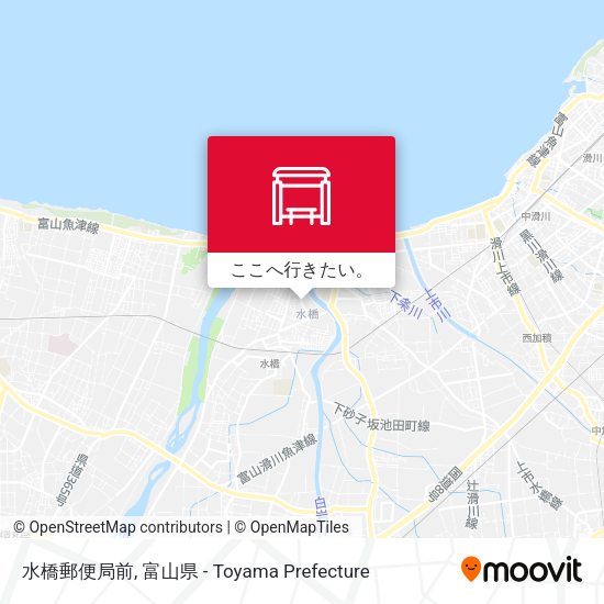 水橋郵便局前地図