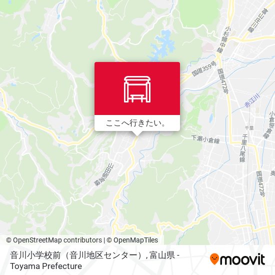 音川小学校前（音川地区センター）地図