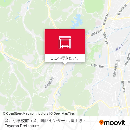 音川小学校前（音川地区センター）地図