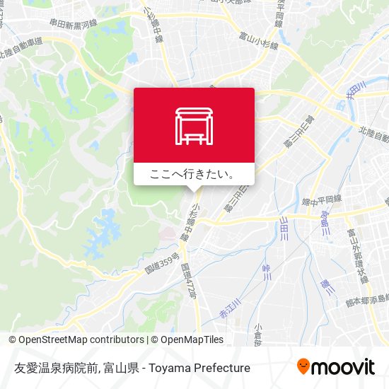 友愛温泉病院前地図