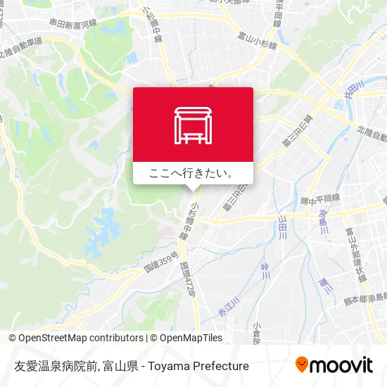 友愛温泉病院前地図