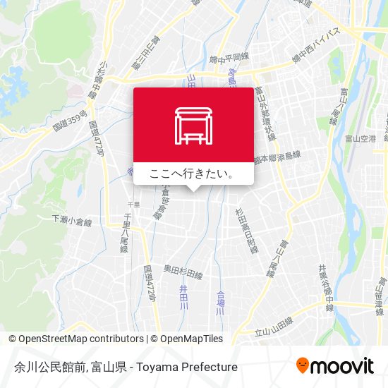 余川公民館前地図