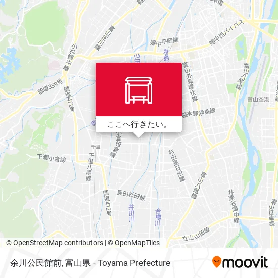 余川公民館前地図