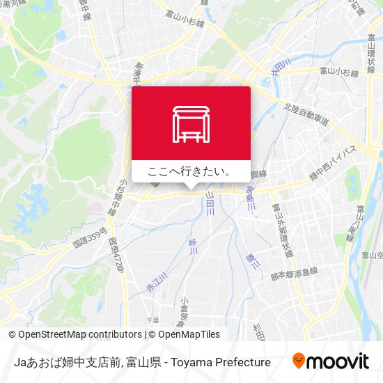 Jaあおば婦中支店前地図