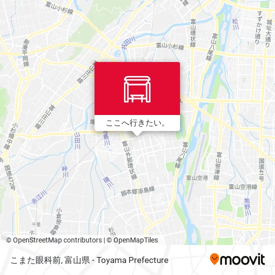こまた眼科前地図
