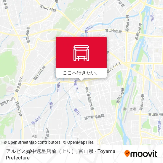 アルビス婦中速星店前（上り）地図