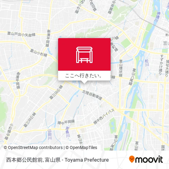 西本郷公民館前地図