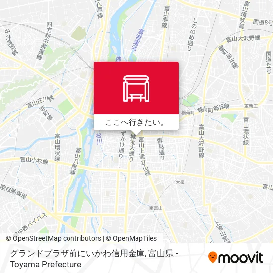 グランドプラザ前にいかわ信用金庫地図