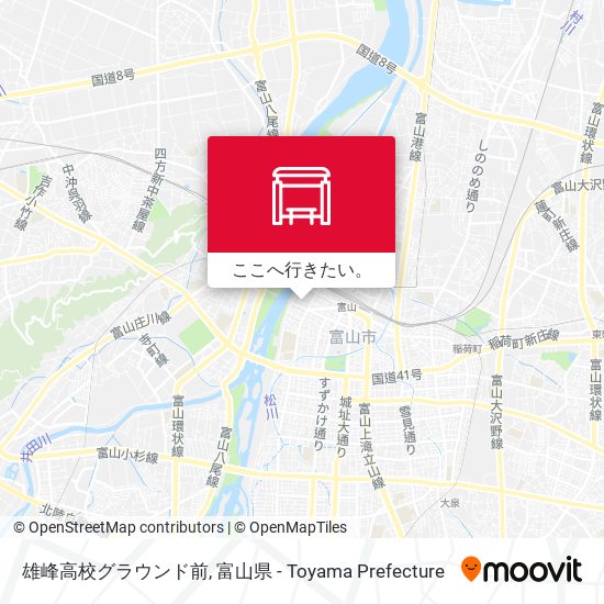 雄峰高校グラウンド前地図