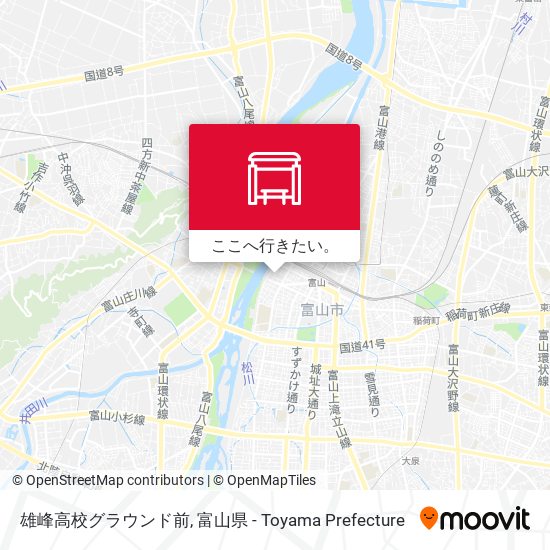 雄峰高校グラウンド前地図