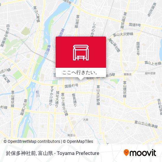 於保多神社前地図